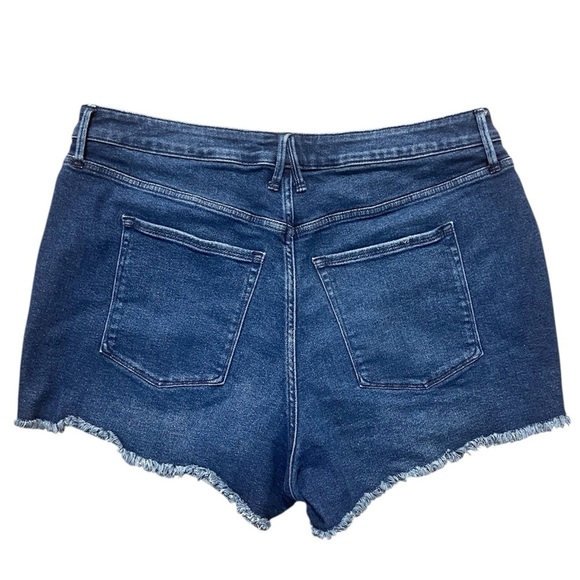 Good‎ American frayed shorts high rise stretch women Sz 18 - Picture 2 of 6